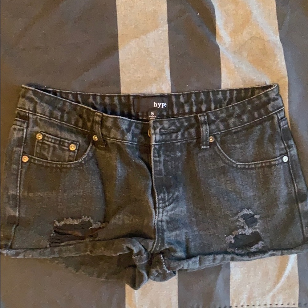 Hype Black Jean Shorts